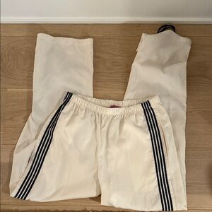 Edikted Cream Joggers with Navy Stripes